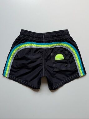 Sundek Boys Iconic Taffeta Stretch Waist Board Shorts - Black - Size 8